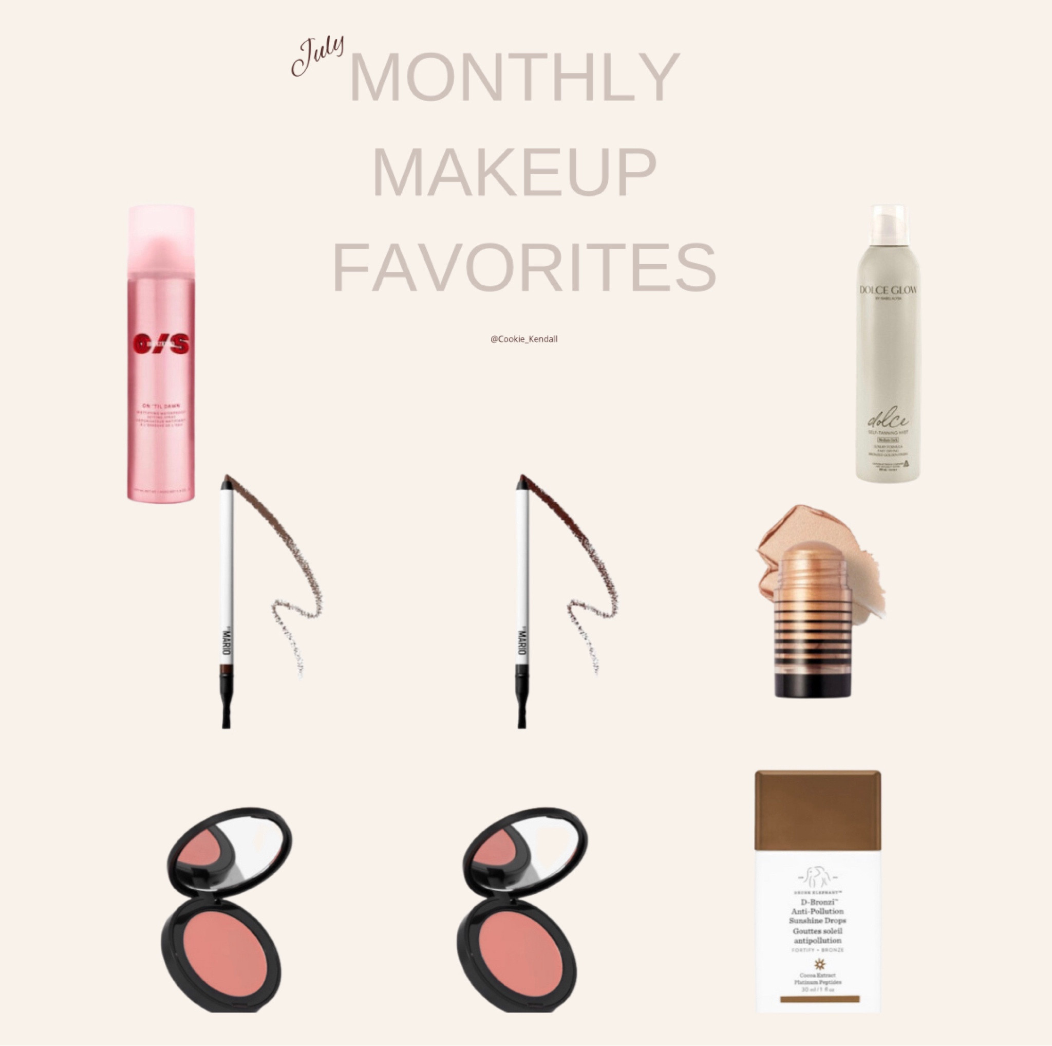 July monthly makeup picks, summer makeup, summer glam. Sephora, ulta, vacation makeup 

#LTKSeasonal #LTKunder50 #LTKbeauty