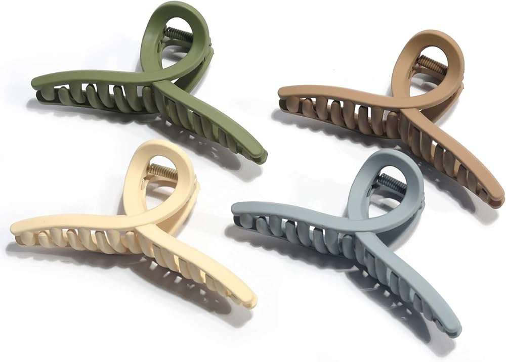 Big Hair Claw Clips No Slip Big Matte Jaw Large Butterfly Clip Claw Clamp Strong Hold Hair Barret... | Amazon (US)