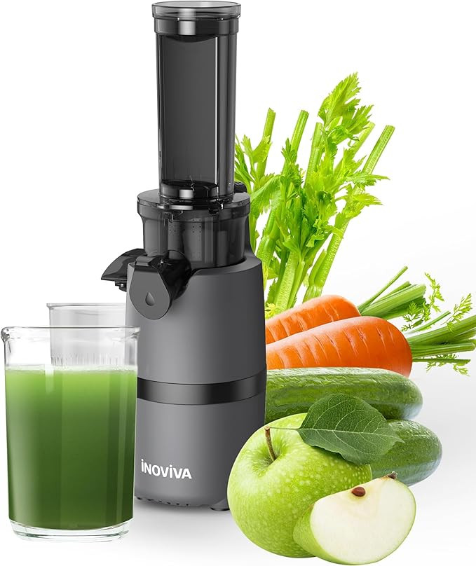 Cold Press Juicer, INOVIVA Masticating Juicer Machines Compact, Slow Juicer with 70 RPM Low Speed... | Amazon (US)