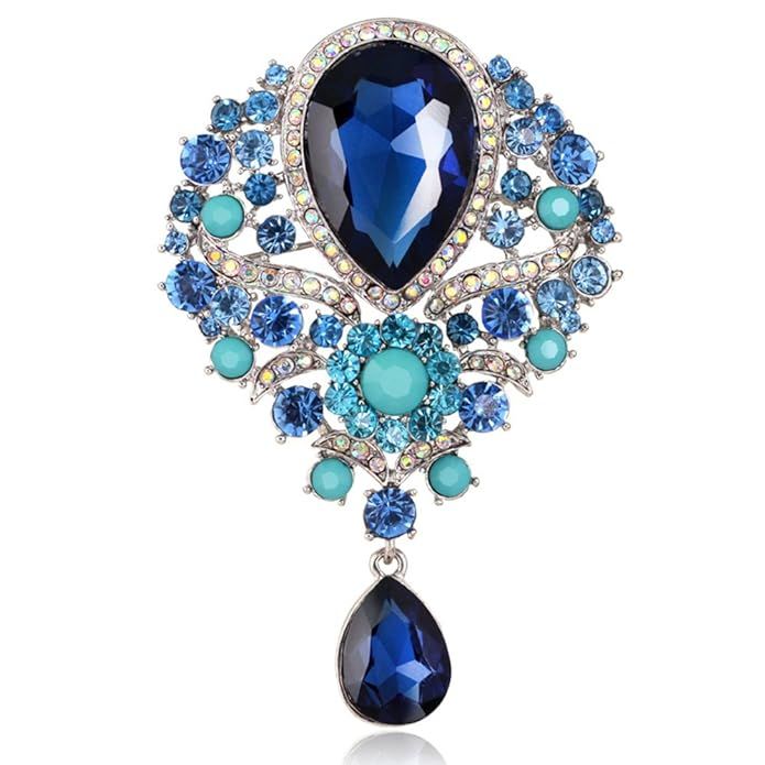 Grtdrm Created Rhinestone Crystal Brooch, Big Crystal Rhinestone Bouquet Brooch Fashion Pin Gift ... | Amazon (US)