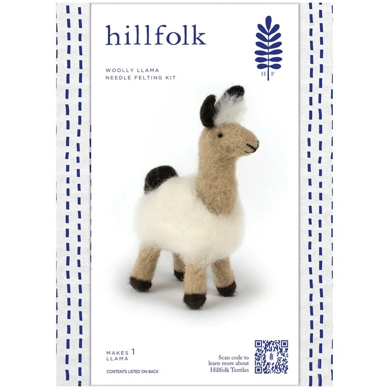 Hillfolk Needle Felted Llama Kit- Includes Wool Roving, Needle, Foam Block And Instructions. Make... | Walmart (US)