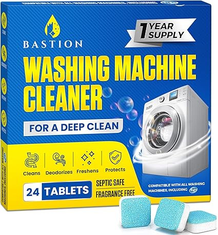 Washing Machine Cleaner Tablets 24 pack Powerful Descaler -Deep Cleaning for HE Front Loader & To... | Amazon (US)