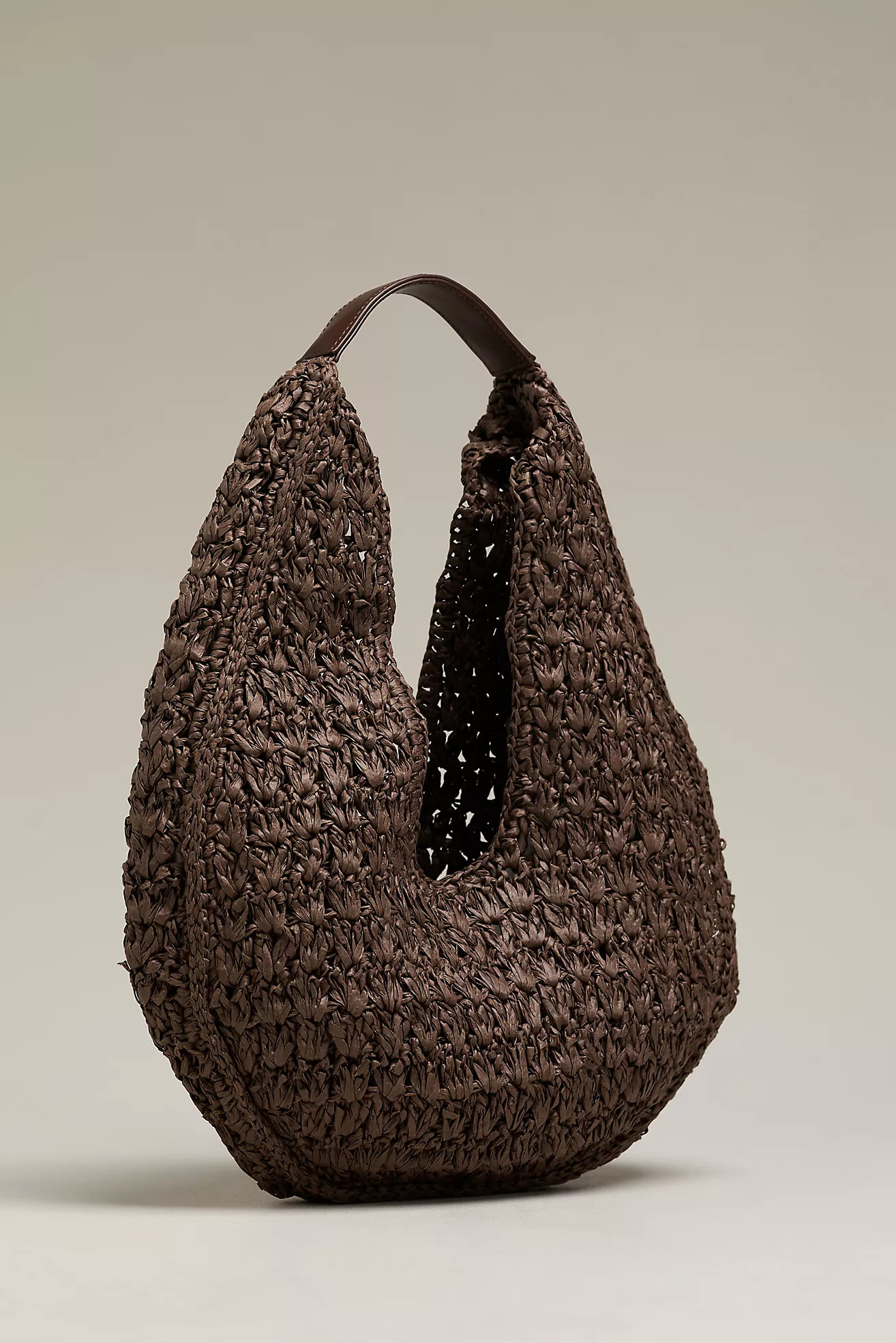 By Anthropologie Large Raffia Slouchy U-Shaped Bag | Anthropologie (US)
