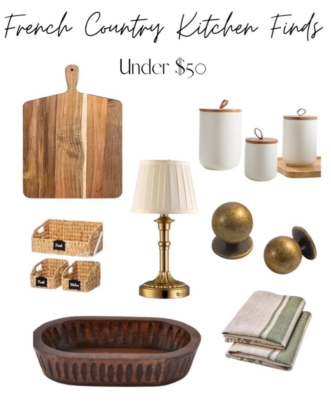 “Designer-Looking Kitchen Decor (Without the Designer Price Tag)”

I’ve rounded up my favorite French country kitchen finds — all under $50 — to bring warmth, character, and timeless European style into your home. Think vintage-inspired details, natural textures, and beautiful everyday pieces that make your kitchen feel collected and welcoming.

#FrenchCountryStyle #FrenchCountryKitchen #KitchenDecor #LTKHome #AffordableDecor #HomeDecorFinds #FrenchFarmhouse #EuropeanStyleHome #KitchenInspiration #AmazonHomeFinds

#LTKHome #LTKmomlife #LTKSaleAlert
