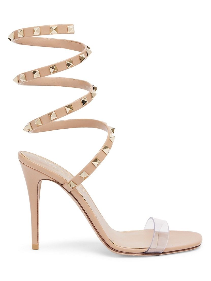 Rockstud Ankle-Wrap Stiletto Sandals | Saks Fifth Avenue