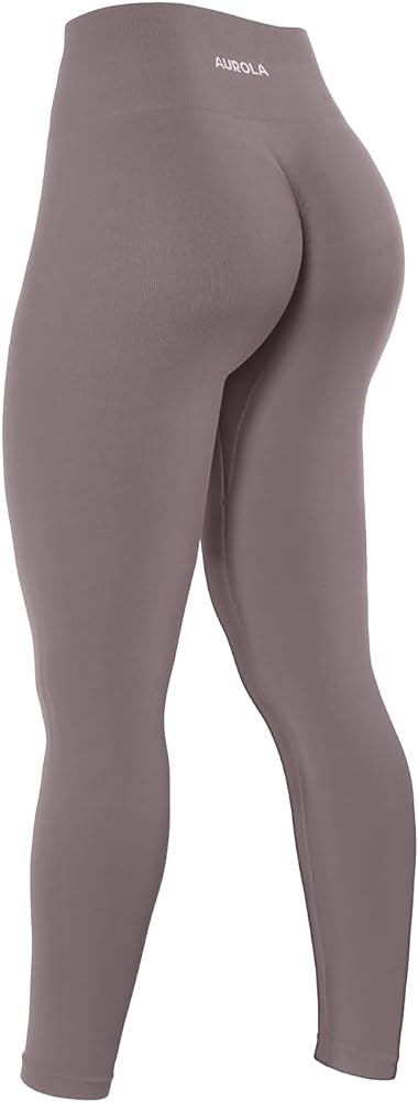 AUROLA Power Workout Leggings for Women Tummy Control Squat Proof Ribbed Thick Seamless Scrunch A... | Amazon (US)