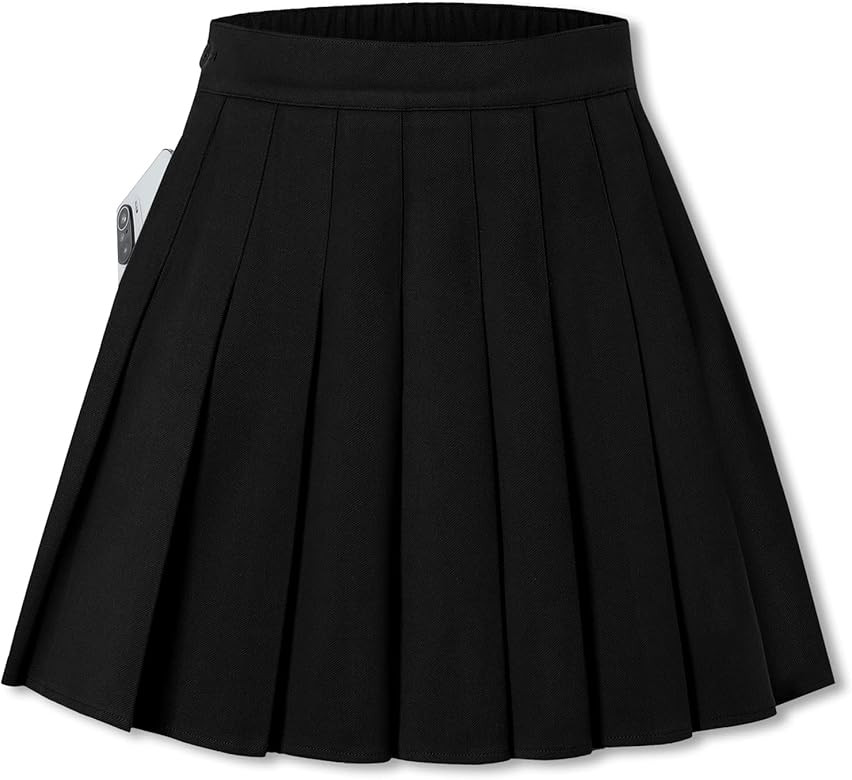 SANGTREE Girls Women's Woolen Pleated Skirt with Stretchy Band and Pockets for Winter, 2 Years - ... | Amazon (US)