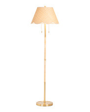 64in Scalloped Shade Floor Lamp | TJ Maxx