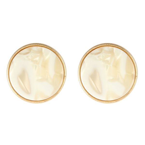 Riah Fashion Tortoise Acetate Round Stud Earrings | Walmart (US)