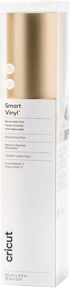 Cricut Smart Removable Vinyl (13 in x 12 ft, Matte Metallic Champagne) for Explore and Maker 3 - ... | Amazon (US)