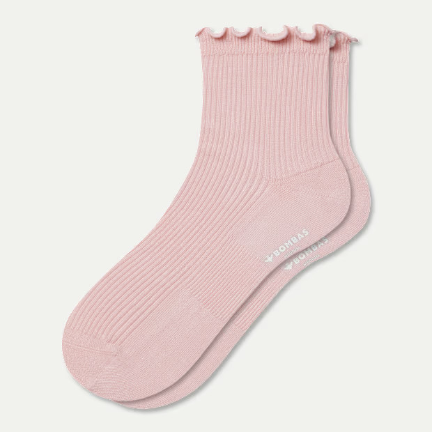 Women's Ruffle Rib Quarter Socks | Bombas