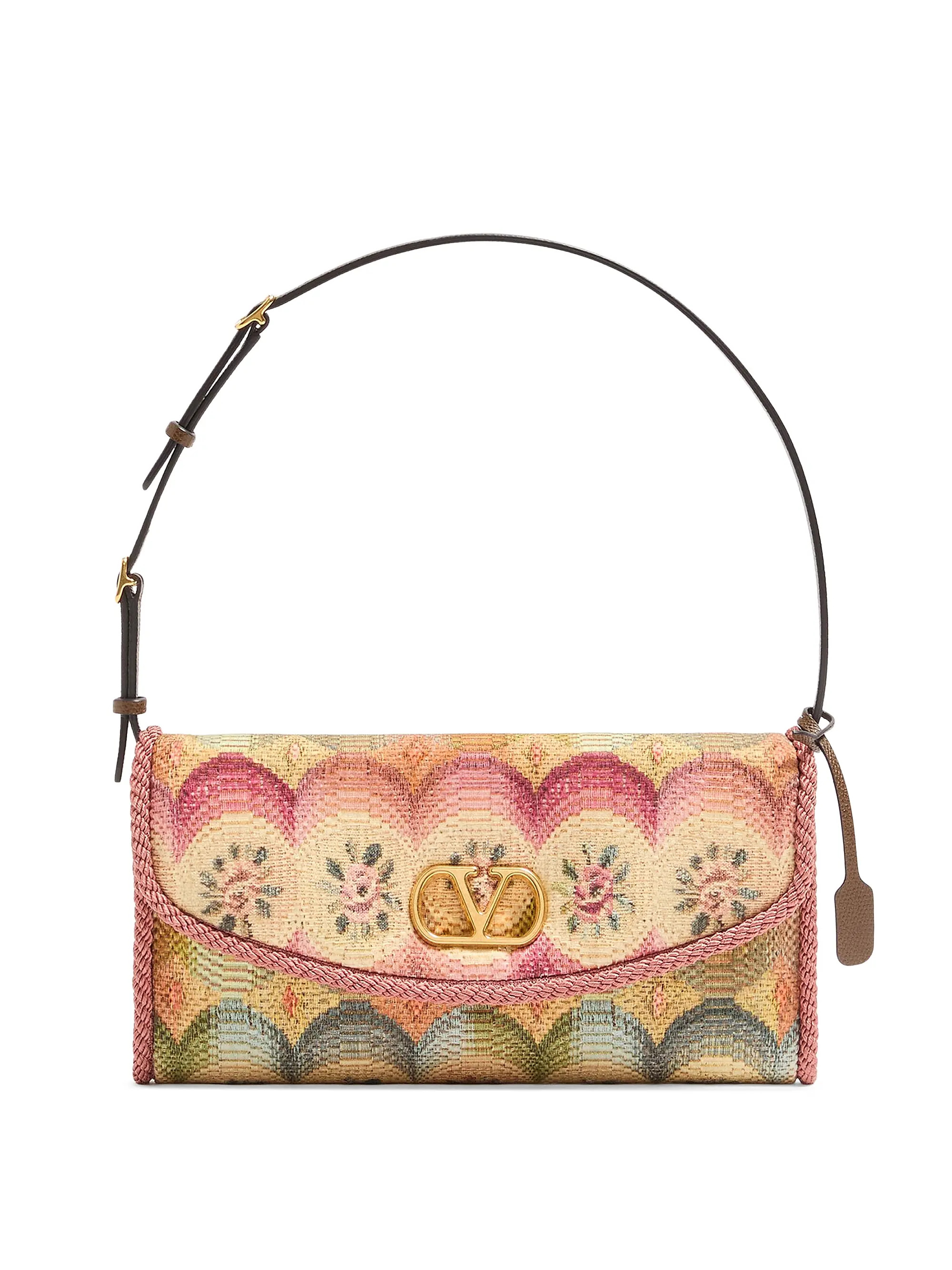 DeVain Small Shoulder Bag in Jacquard Apres L'hiver Fabric | Saks Fifth Avenue