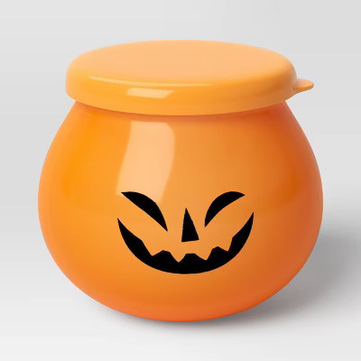18 fl oz Halloween Pumpkin Snack Food Storage Cup with Lid Orange - Hyde & EEK! Boutique™ | Target