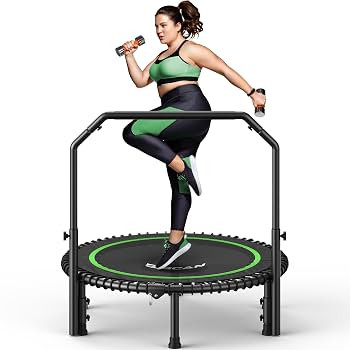 BCAN 40"/48" Mini Rebounder Trampoline for Adults with Bar, 450/550LBS Fitness Trampoline with Bu... | Amazon (US)