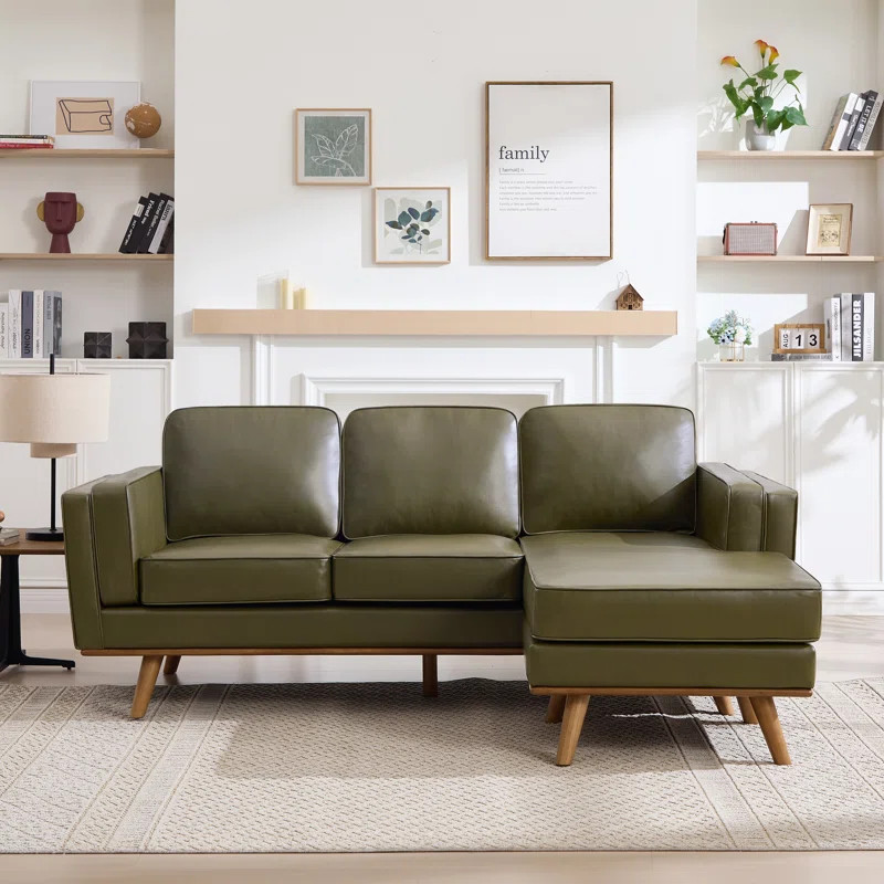 Inayat 84" W Reversible Sectional Sofa with Chaise | Wayfair North America