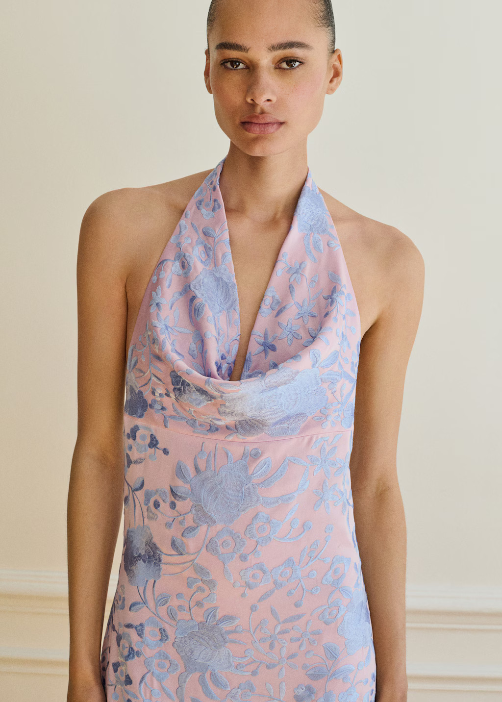 Asymmetrical dress with embroidered fringes | Mango (US/MX/AU)