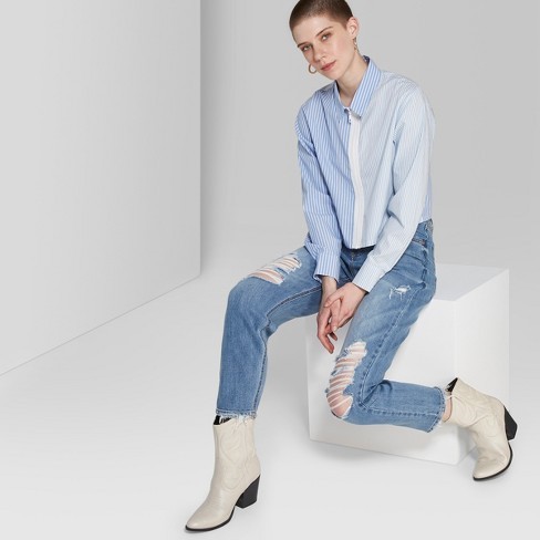 Women's High-Rise Mom Jeans - Wild Fable™ Medium Blue Wash | Target