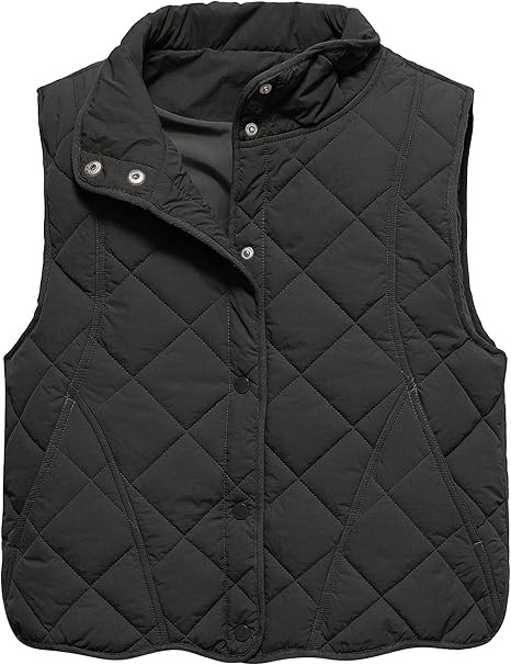 Gacaky Women's Puffer Vest Sleeveless Button Down Outerwear Warm Quilted Lightweight Down Winter ... | Amazon (US)