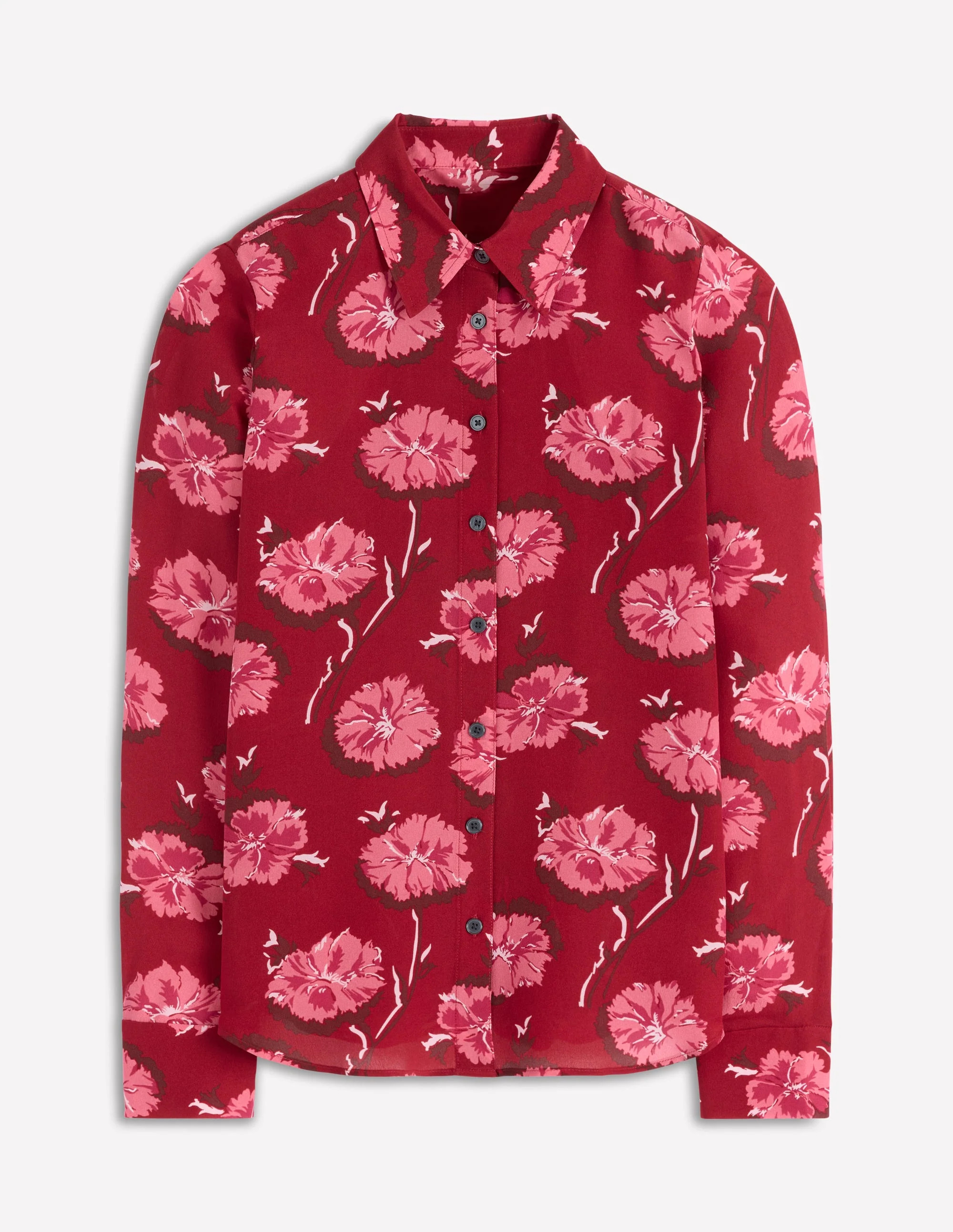 Sienna Silk Shirt-Red, Delicate Carnation | Boden (US)