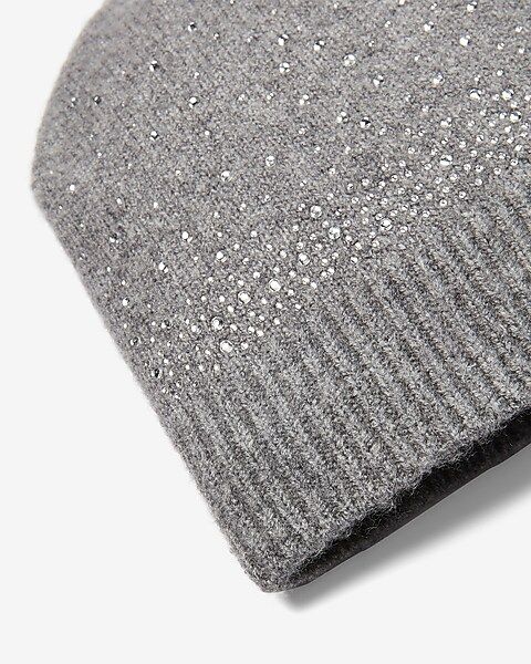 Rhinestone Knit Beanie | Express