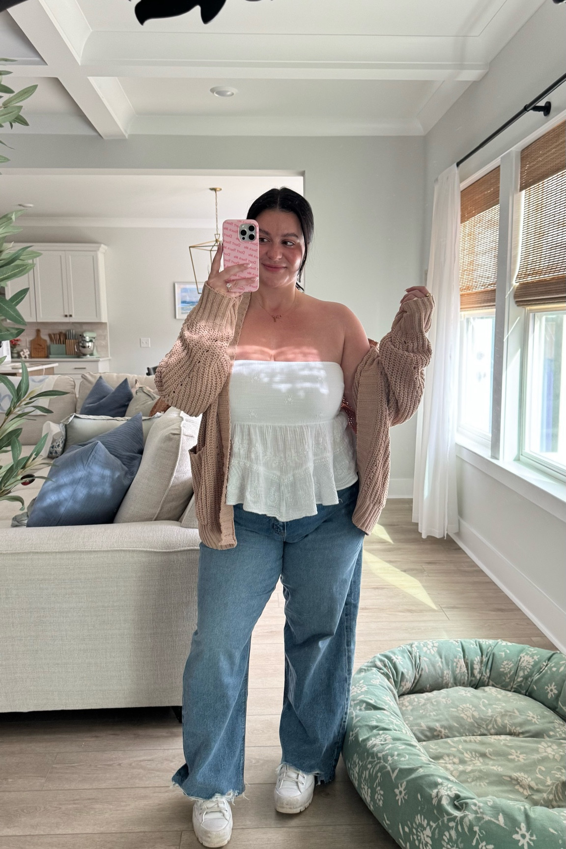 cute and cozy postpartum outfit for brunch with my 4 month old! 

#LTKmomlife #LTKootd #LTKMidsize