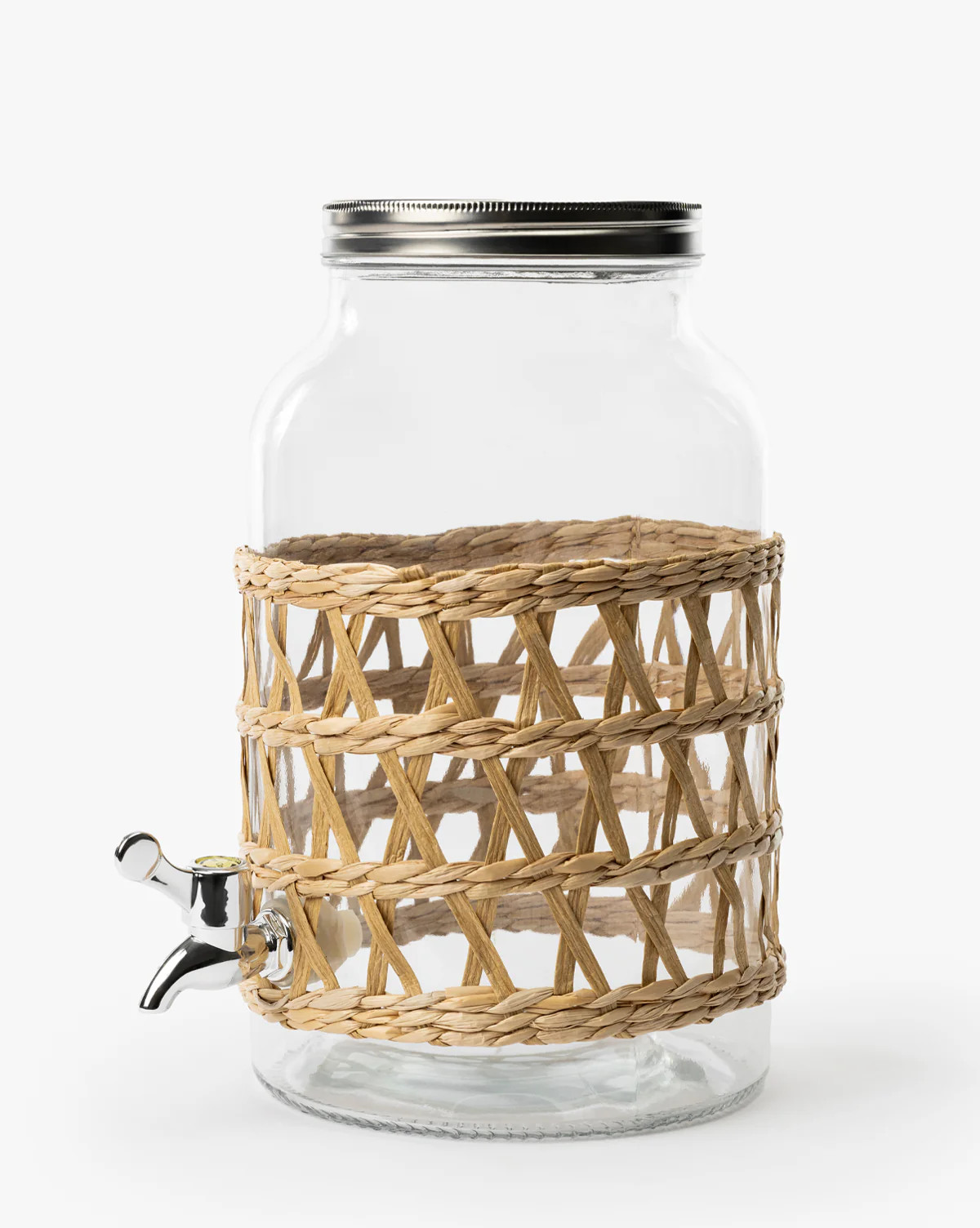 Glass Beverage Dispenser with Woven Sleeve | McGee & Co. (US)
