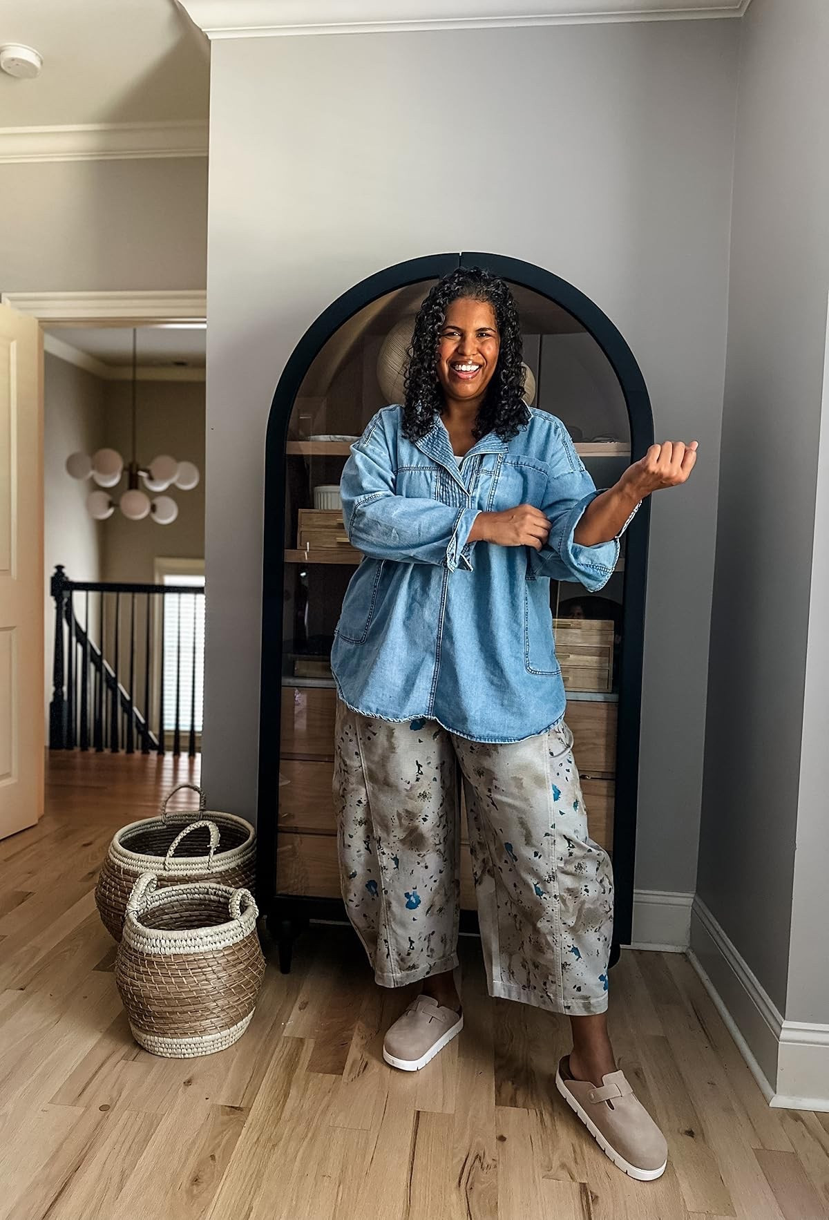 These printed jeans are so comfortable and stylish! Perfect for a casual day out. Also loving these suede clogs for a comfy yet trendy look. Wearing xxl in pants and shirt.

#LTKPlusSize #LTKMidsize #LTKStyleTip