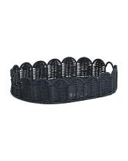 Large Oval Scalloped Edge Tray | TJ Maxx