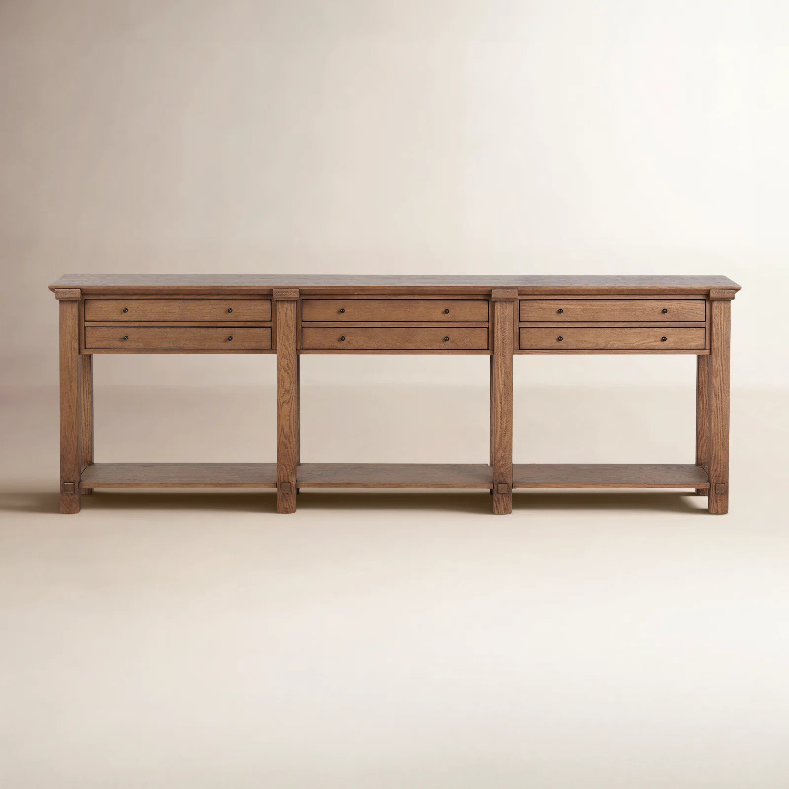 Cascade Console Table-Tan Oak Veneer | Birch Lane