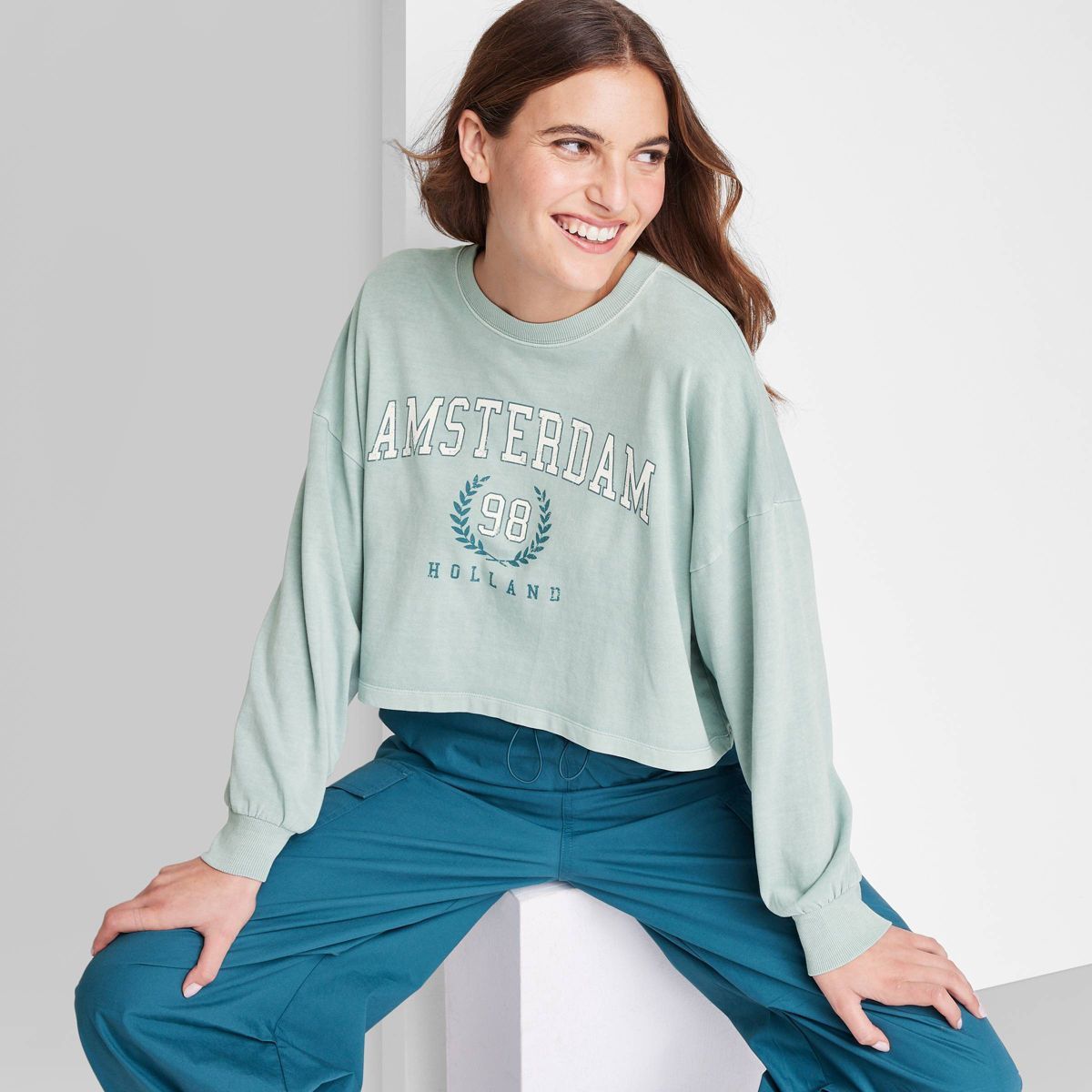 Women's Long Sleeve Heavy Knit T-Shirt - Wild Fable™ | Target