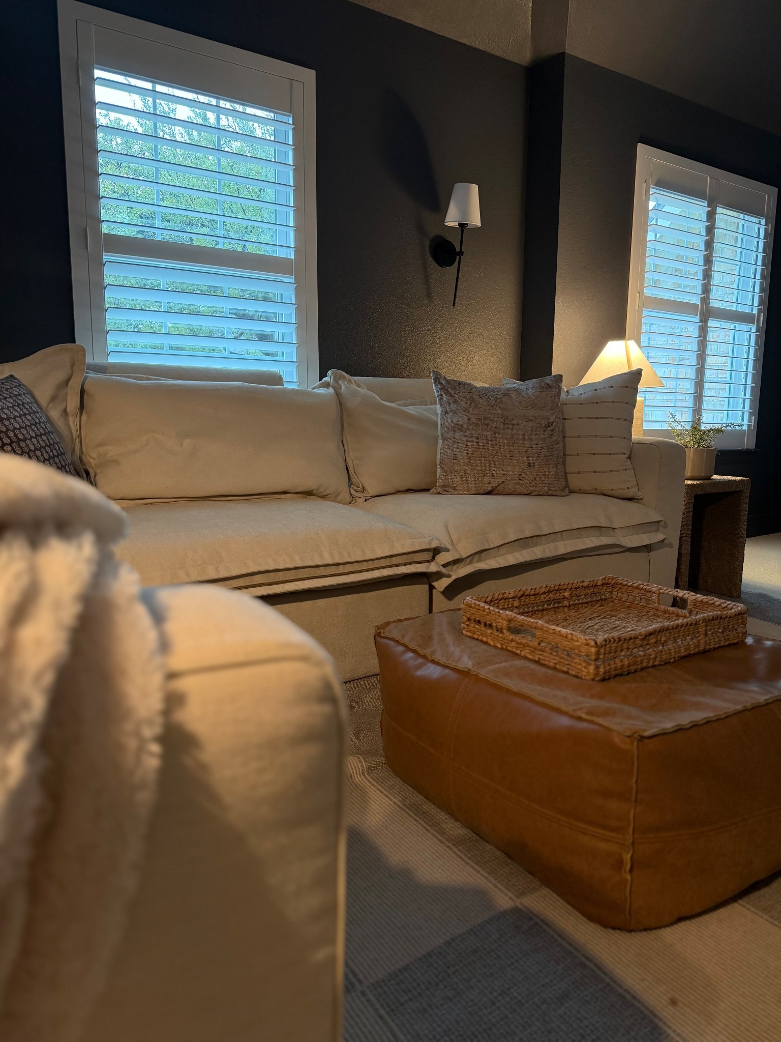 Links to our loft hangout space - couch is the reclining Homebody sectional and love that this ottoman is soo kid friendly! 

#LTKHome