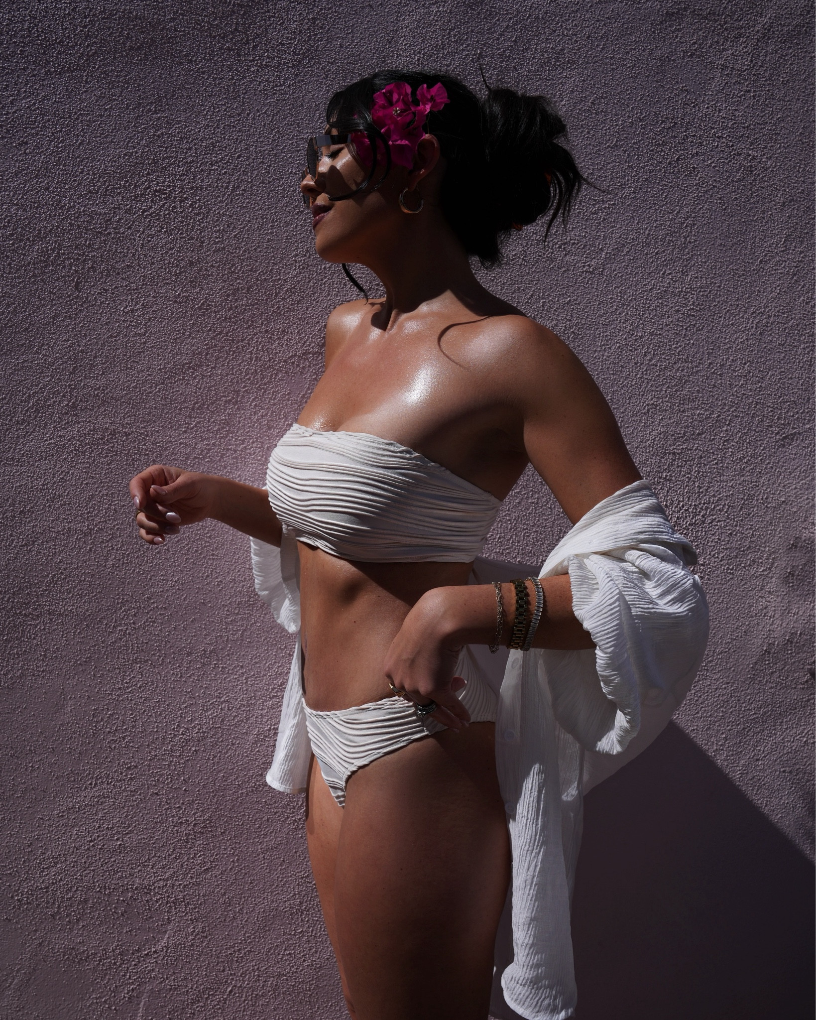 Summer base tan starts now 🫡🕊️ sharing everything I’m wearing & using today poolside! 
Amazon bikini size small
Amazon top size small
Summer Fridays lippy in ICED COFFEE
SPF oil
Amazon sunglasses 
Cross layering necklace 



#LTKStyleTip #LTKSwim #LTKTravel