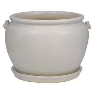 Trendspot 9 in. Thistle White Ceramic Planter-ECR01879S-09W - The Home Depot | The Home Depot