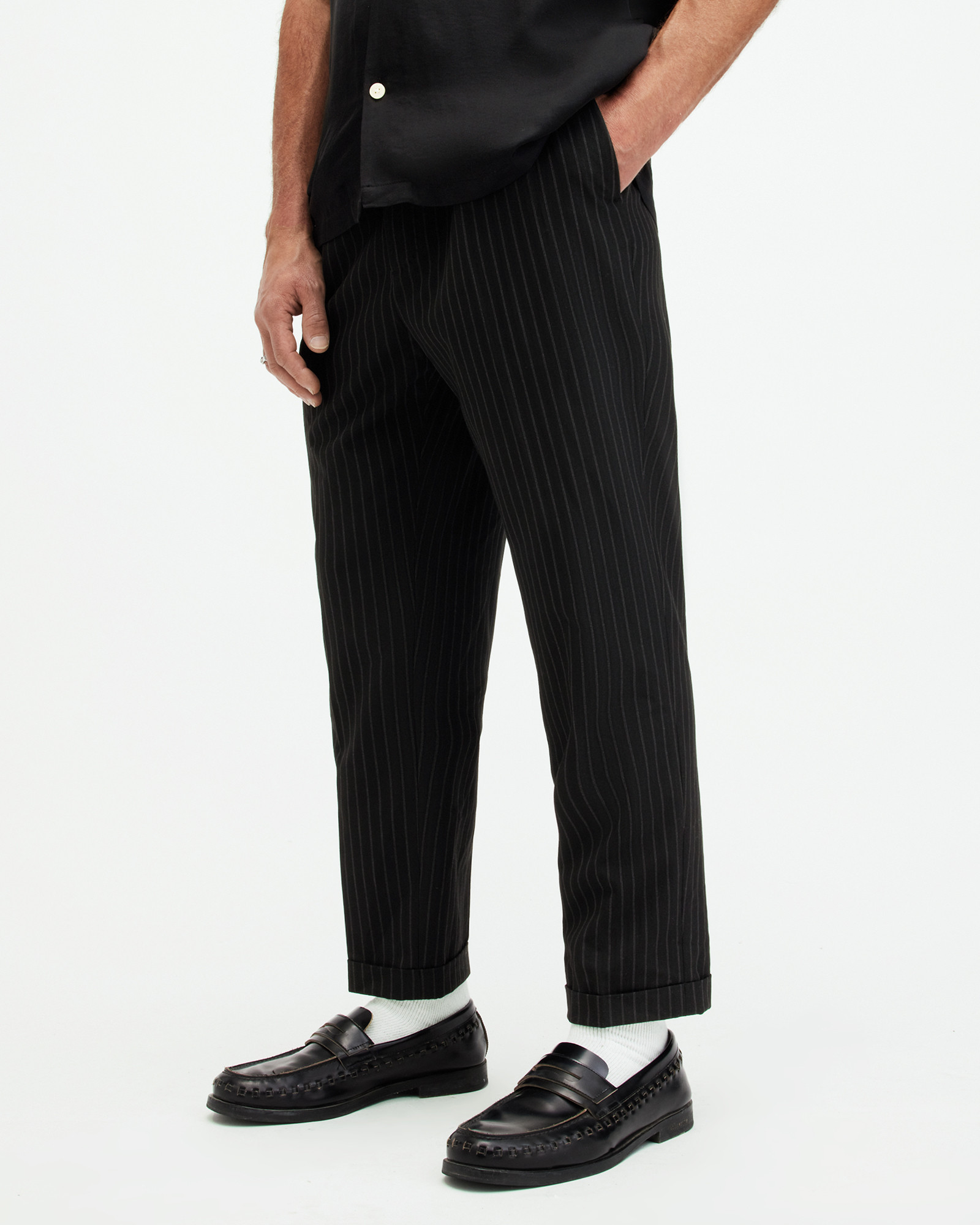 AllSaints Dice Tallis Slim Fit Cropped Pants | AllSaints US