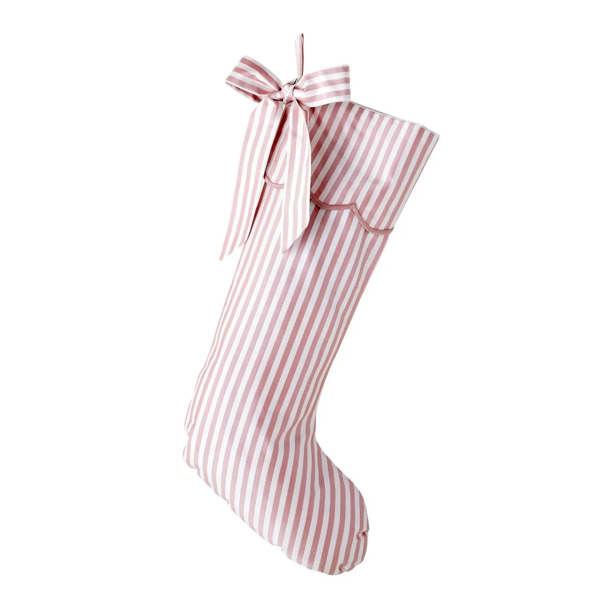 Noelle Bow Stocking in Blush | Caitlin Wilson Design