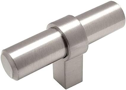 Cosmas 181SN Satin Nickel Contemporary Bar Cabinet Handle Pull T-Knob - 2" Overall Length - 10 Pa... | Amazon (US)