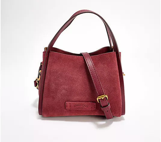 American Leather Co. Auburn Mini Leather Crossbody - QVC.com | QVC