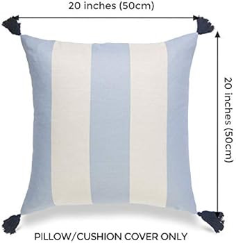 Amazon.com : Hofdeco Beach Coastal Indoor Outdoor Pillow Cover ONLY, Water Resistant for Patio Lo... | Amazon (US)