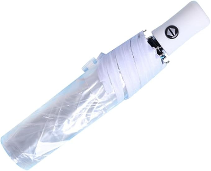 Full Automatic Folding Transparent Auto Open Close Umbrella - Travel Umbrella with Frosted Handle | Amazon (US)