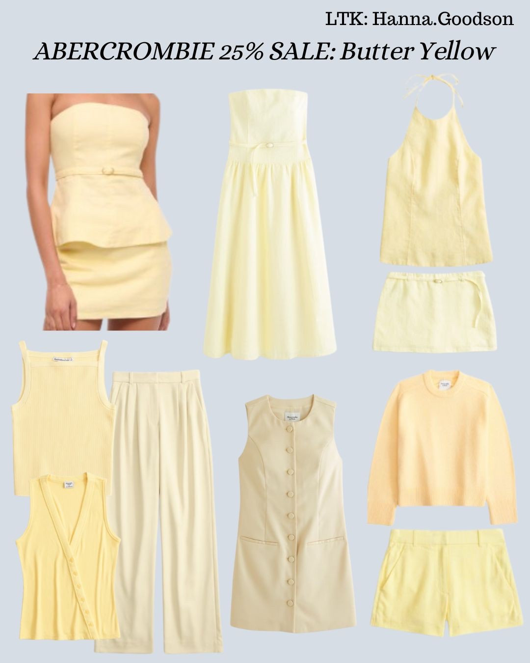 Butter yellow bliss! 🌞✨ Abercrombie’s 25% off sale is here—shop sunshine-bright dresses, buttery-soft sweaters, & spring’s must-have neutrals before they sell out. Your warm-weather wardrobe upgrade starts now! 💛🛍️

#LTKsalealert #LTKunder50 #ShopLTK #LTKfashion #LTKtrendalert #LTKspring #AbercrombieFinds #ButterYellowEverything #LTKneutrals #SunshineStyle

#LTKSeasonal #LTKFindsUnder50 #LTKStyleTip