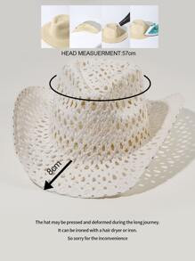 Hollow Out Straw Hat SKU: sc2301164030349394(21 Reviews)$6.50$7.10-8%Make 4 payments of $1.62 Add... | SHEIN