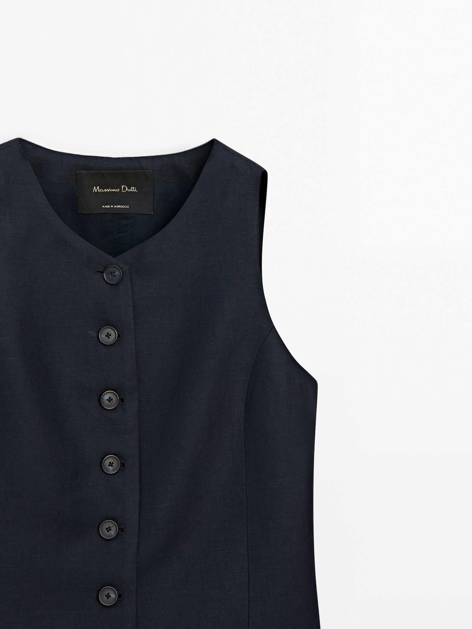 Marineblaue Weste mit Knöpfen – Set | Massimo Dutti DE