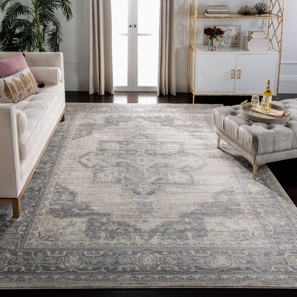 Safavieh Brentwood Clara Traditional Oriental Medallion Rug - 9' x 12' - Cream/Grey | Bed Bath & Beyond