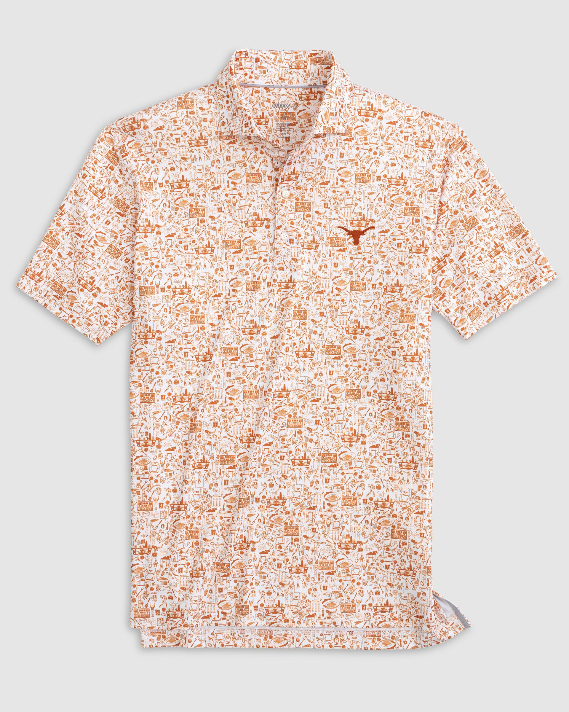 Texas Tailgater 2.0 Printed Jersey Performance Polo | johnnie O