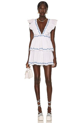 Caroline Constas Miranda Dress in White | FWRD 