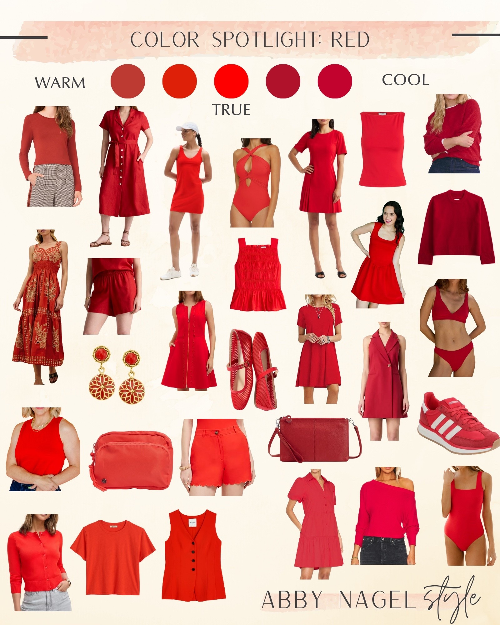 Let’s talk red! True red is temperature neutral. Warm red has orange undertones. Cool reds have pink and blue undertones.