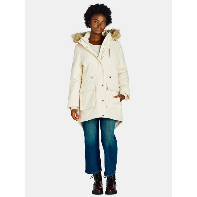 Time and Tru Women's and Women's Plus Heavyweight Anorak Jacket with Hood, Sizes XS-3X | Walmart (US)