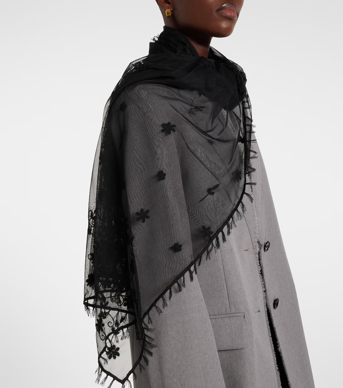 Floral embroidered tulle scarf | Mytheresa (US/CA)