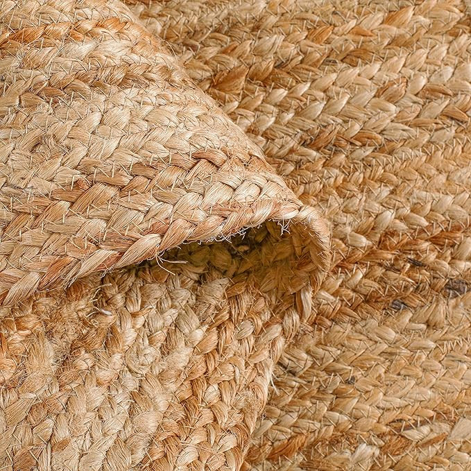 Hausattire Hand Woven Jute Braided Rug, 2'x3' – Natural, Reversible Boho Entry Area Rugs for Ki... | Amazon (US)