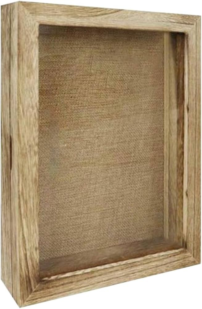 Wooden Shadow Box Frame for Home Decoration with Exhibition and Linen Material , Simple Style Dis... | Amazon (US)